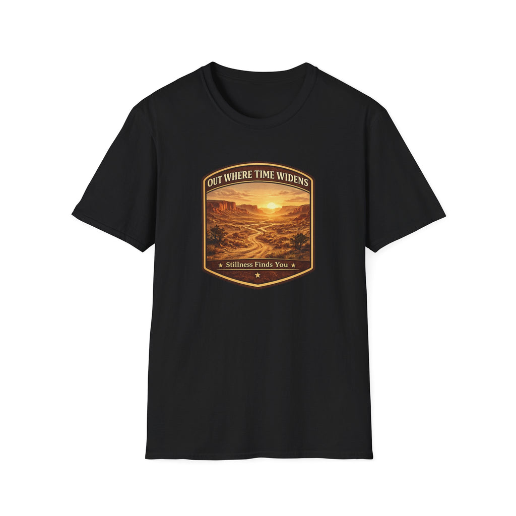"Out Where Time Widens" Heritage Badge Tee