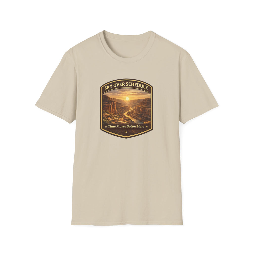 "Sky Over Schedule" Heritage Badge Tee