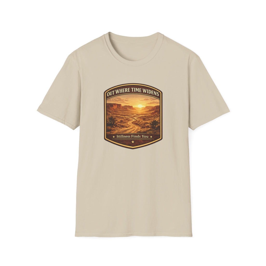 "Out Where Time Widens" Heritage Badge Tee