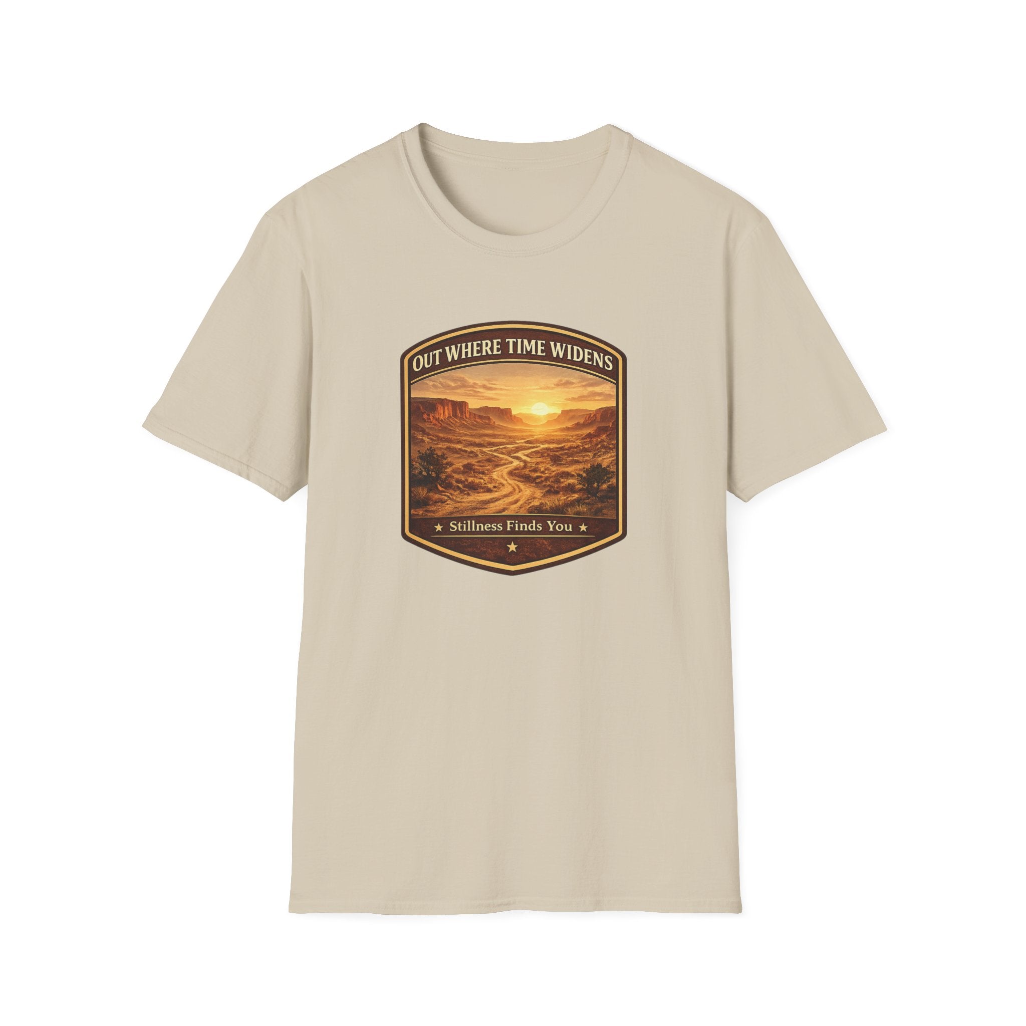 "Out Where Time Widens" Heritage Badge Tee