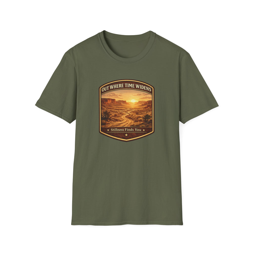 "Out Where Time Widens" Heritage Badge Tee