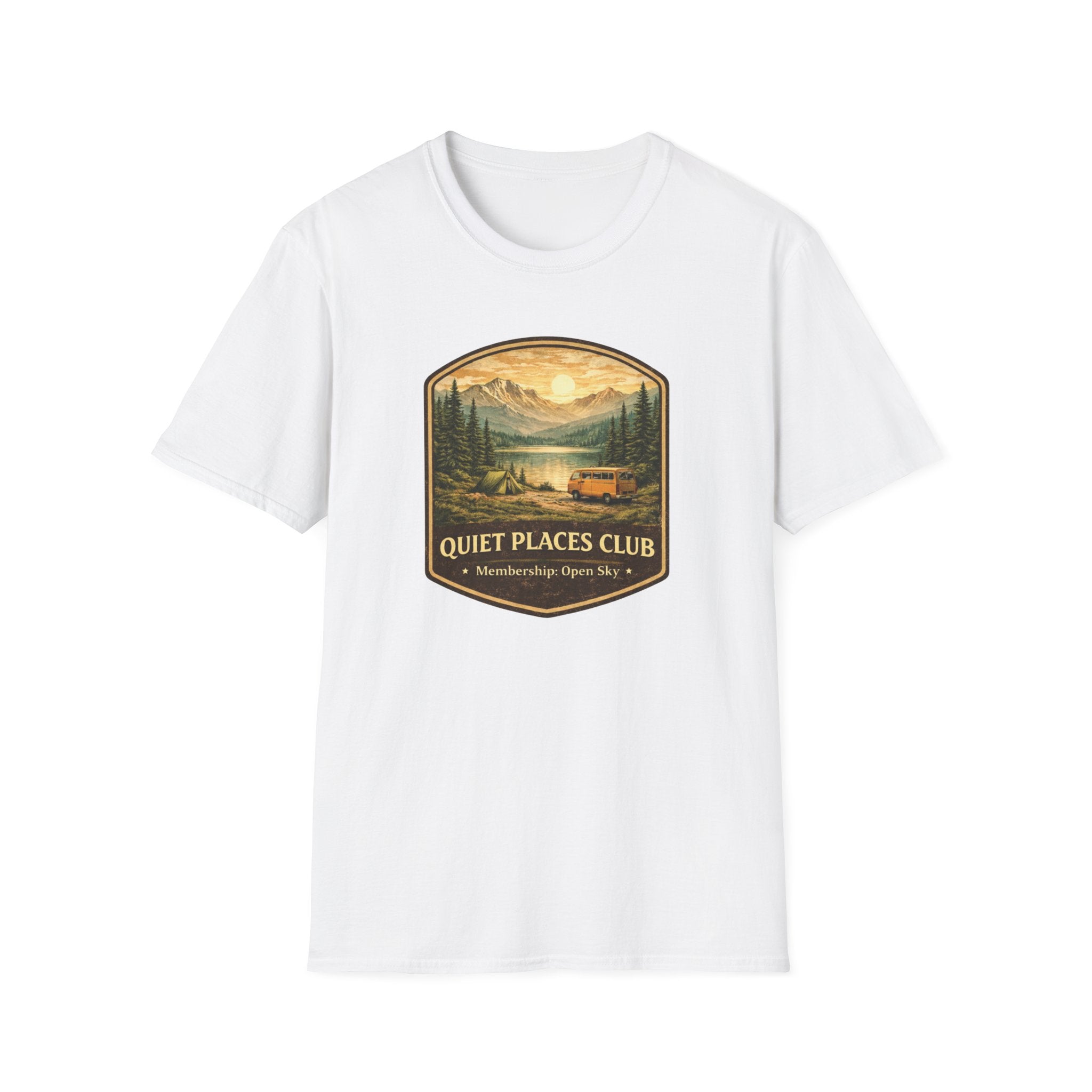 "Quiet Places Club " Heritage Badge Tee