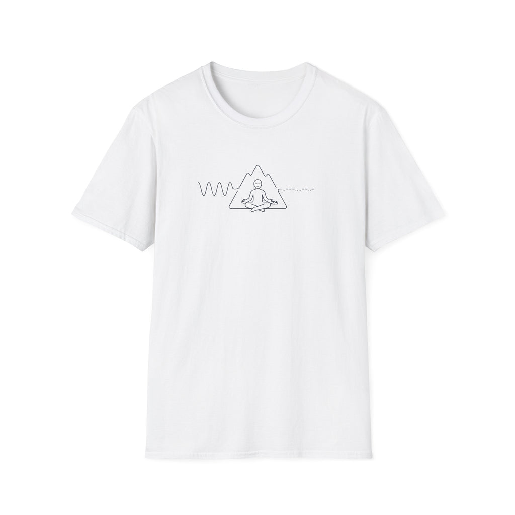 Meditation Pose with Morse Code Tee