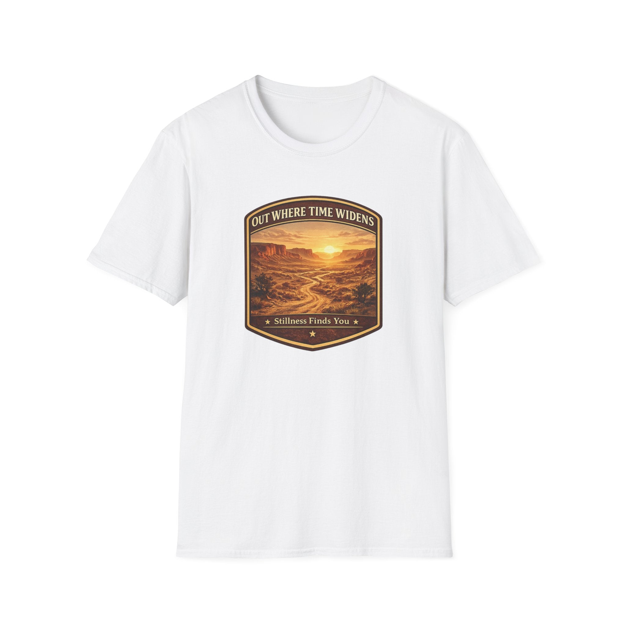 "Out Where Time Widens" Heritage Badge Tee