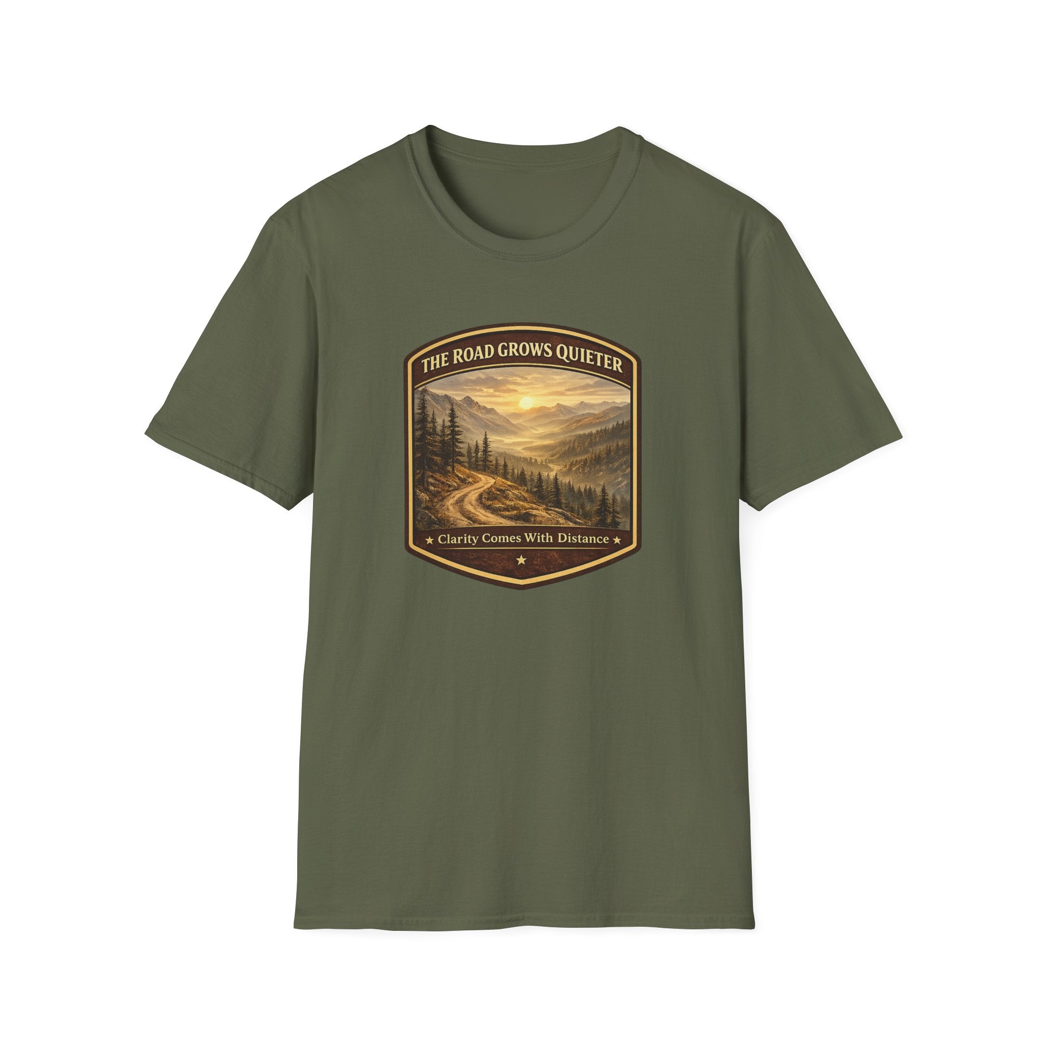 "The Road Grows Quieter" Heritage Badge Tee