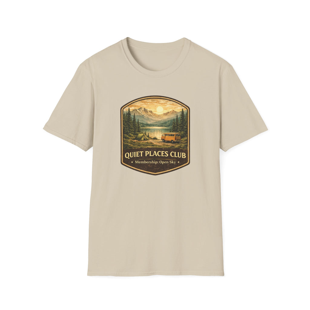 "Quiet Places Club " Heritage Badge Tee
