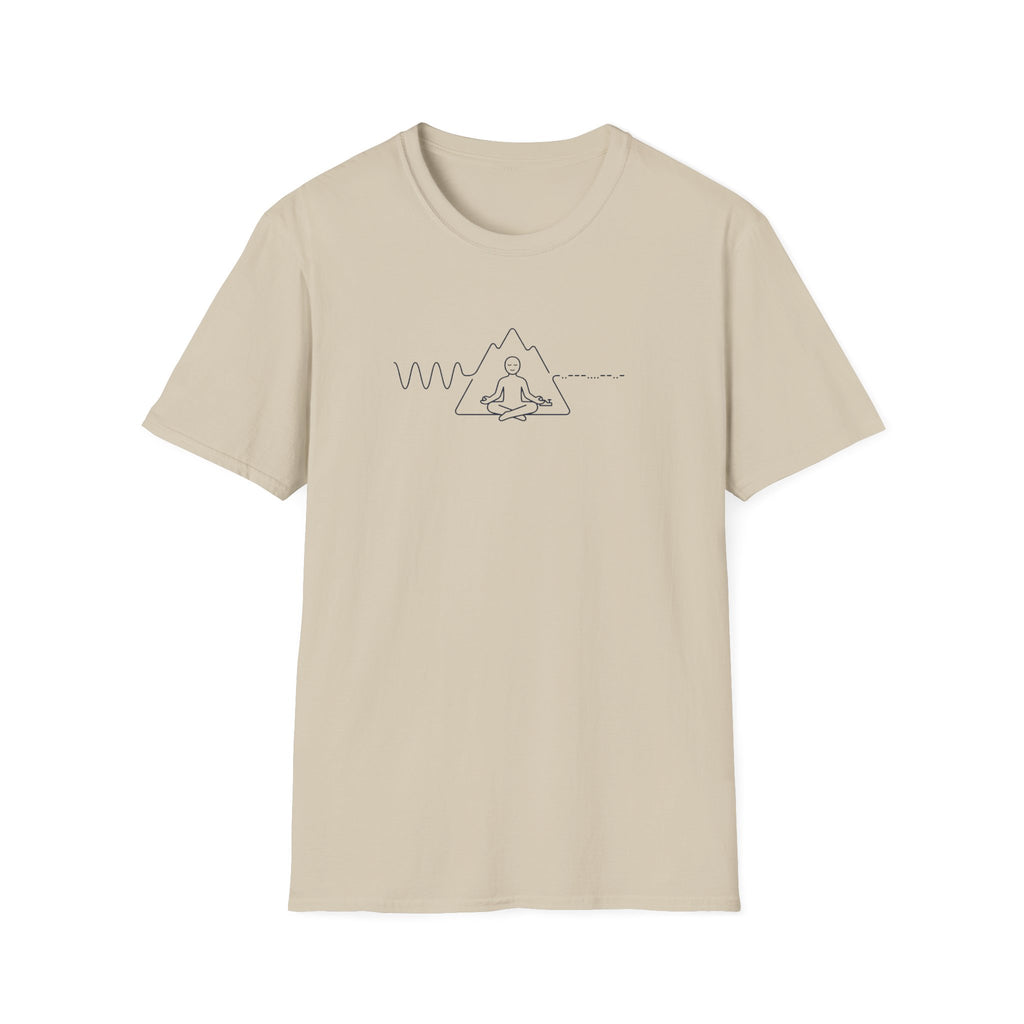 Meditation Pose with Morse Code Tee