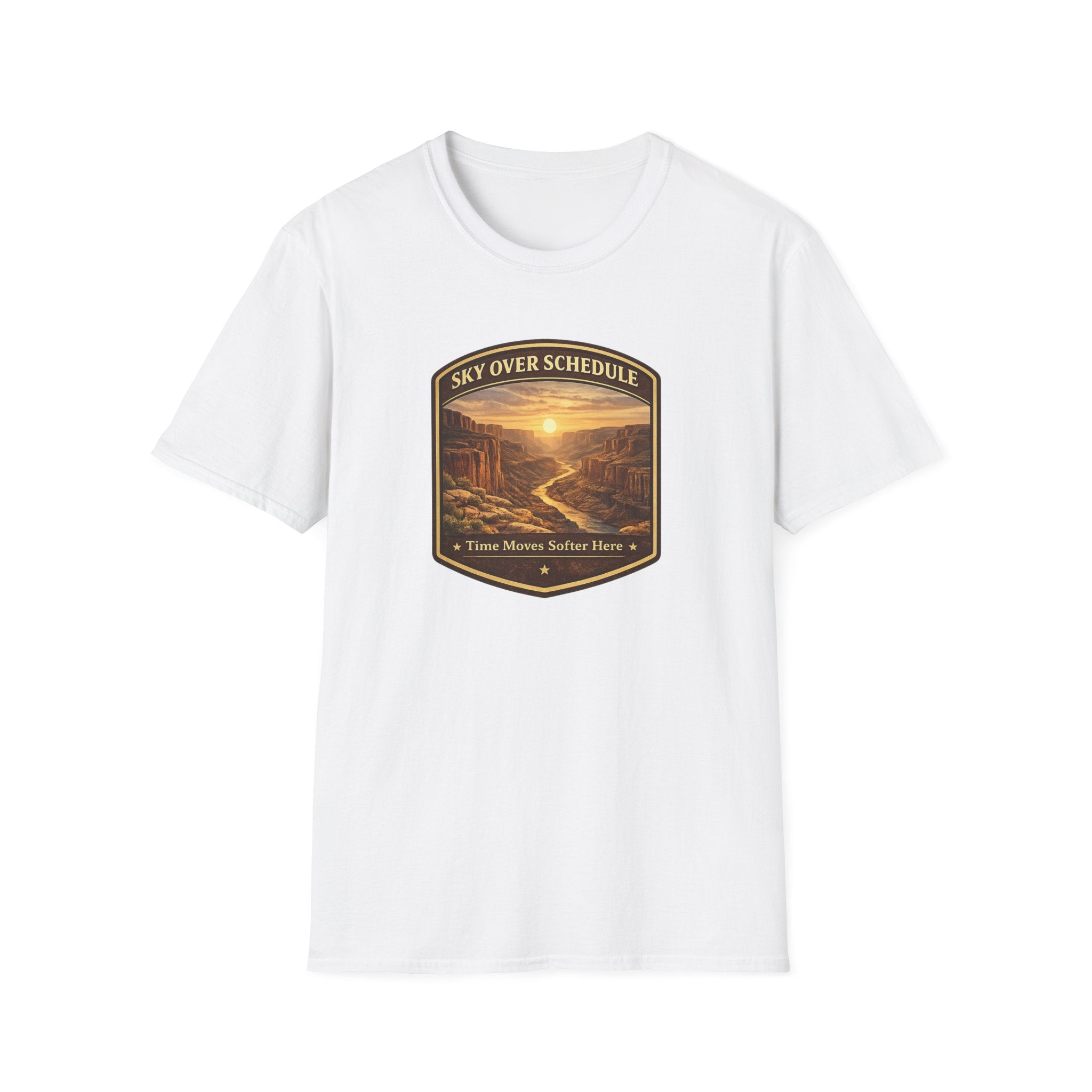 "Sky Over Schedule" Heritage Badge Tee